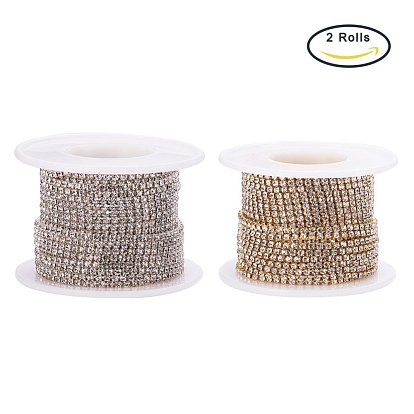 Messing Strass Strassketten, mit Spule, Strass Tasse Ketten