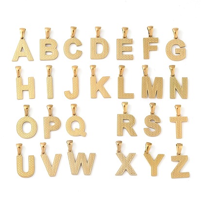 26шт. вакуумное покрытие pvd 304 подвески из нержавеющей стали, золотые, буквенное очарование