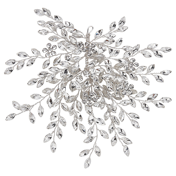 1латунная фурнитура для украшения волос, cmолой горный хрусталь