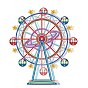 DIY Rotatable Ferris Wheel Display Decor Diamond Painting Kits, including Plastic Board, Resin Rhinestones, Diamond Sticky Pen, Tray Plate and Glue Clay, Zip Lock Bag