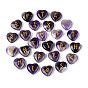 25 шт. натуральные драгоценные камни в форме сердца с гравировкой алфавита старшего футарка