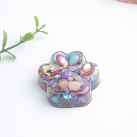 Resin with Shell Cat Claw Statues for Home Desk Decorations