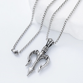 Кулон в виде трех викингов 304 Мужские ожерелья из нержавеющей стали