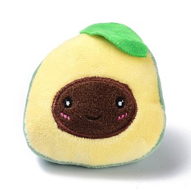 Cartoon Avocado Non Woven Fabric Brooch, PP Cotton Plush Doll Brooch for Backpack Clothes