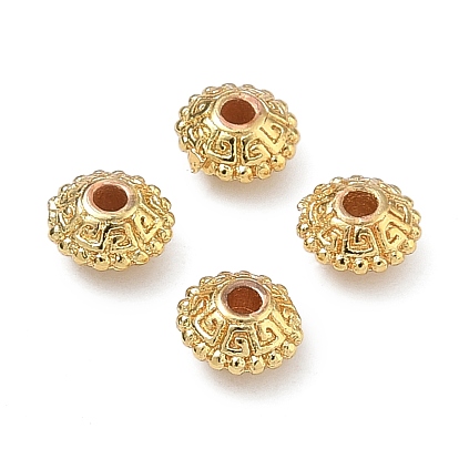 Латунные бусины, рондель, без кадмия и без свинца, стойки покрытие