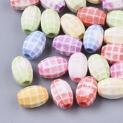 Craft Style Acrylic Beads, Faceted, Oval