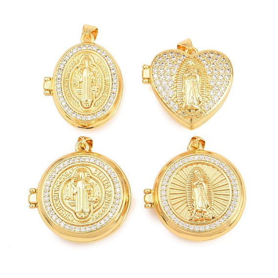 Религиозные латунные медальоны-подвески, без кадмия и без свинца, реальный 18 k позолоченный, стойки покрытие, долговечный