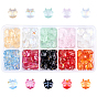 CHGCRAFT Transparent Baking Paint Glass Beads, Cow Shape