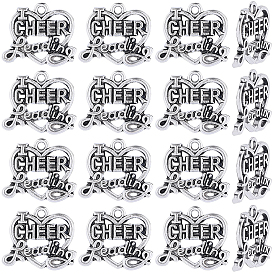 50 шт. Подвески из сплава в тибетском стиле, сердце со словом «я радуюсь», ведущие чары