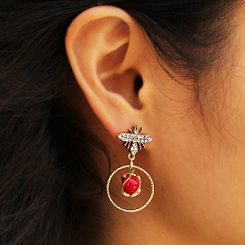 925 Silver Fashion OL Animal Earrings - Stylish, Unique Circle Ear Jewelry.