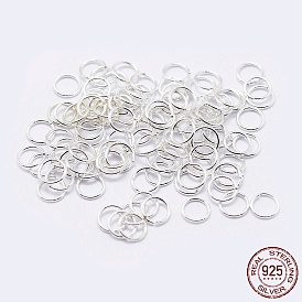 925 Sterling Silver Open Jump Rings, Saw Cut Round