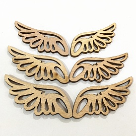 Angel Wings Wood Chips, Wooden Patches, for DIY Crafts Accessories