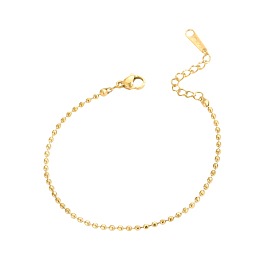 304 цепи браслеты из нержавеющей стальной шарик, ионное покрытие (ip)