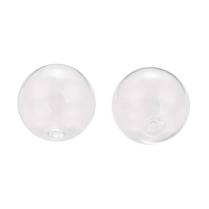 Круглые шариковые бутылки из дутого стекла ручной работы с одним отверстием, одно отверстие, для изготовления подвесок из стеклянных флаконов