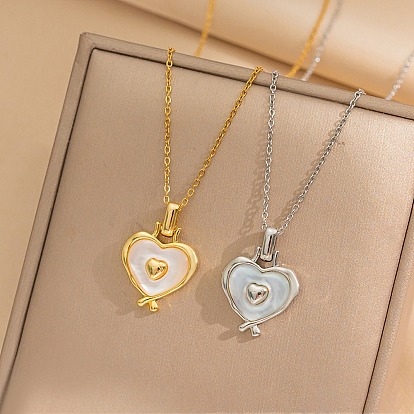 Сердце 304 ожерелья из нержавеющей стали с подвеской кошачий глаз для женщин