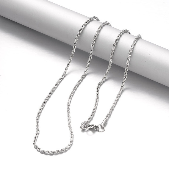 304 из нержавеющей стальной трос цепи ожерелья, с карабин-лобстерами 