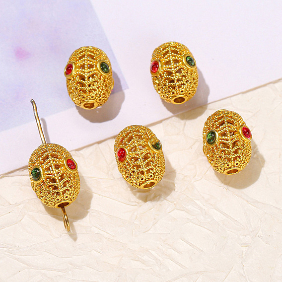 Brass Beads, with Glass Findings