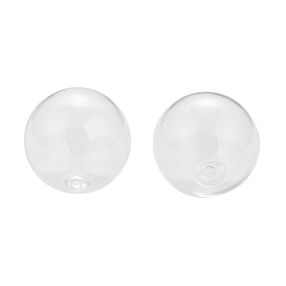 Круглые шариковые бутылки из дутого стекла ручной работы с одним отверстием, одно отверстие, для изготовления подвесок из стеклянных флаконов