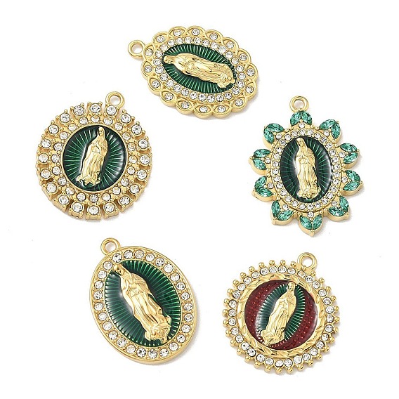 304 эмалированная нержавеющая сталь с подвесками из хрустальных страз, вакуумное покрытие pvd, реальный 18 k позолоченный