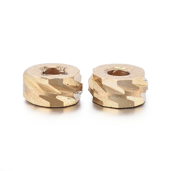 Brass Spacer Beads, Nickel Free, Flat Round