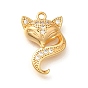 Латунные микро проложить кубического циркония подвески, лиса прелести