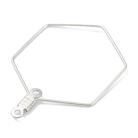 316 Stainless Steel Earring Findings, Hexagon