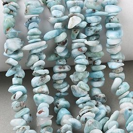 Perlas naturales larimar hebras, chip