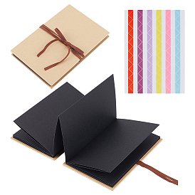 Альбомы для скрапбукинга своими руками, страницы органного складного фотоальбома, с наклейками и лентой на память, прямоугольные