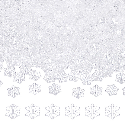 600 шт прозрачные акриловые бусины, снежинка