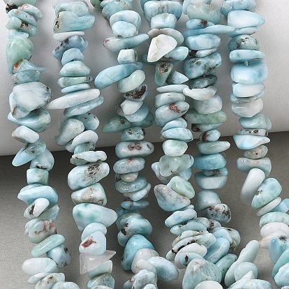 Natural Larimar Beads Strands, Chip