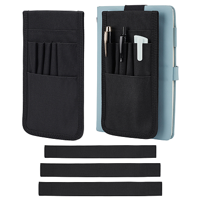 Чехол для ручек из оксфордской ткани с эластичной резинкой для блокнота