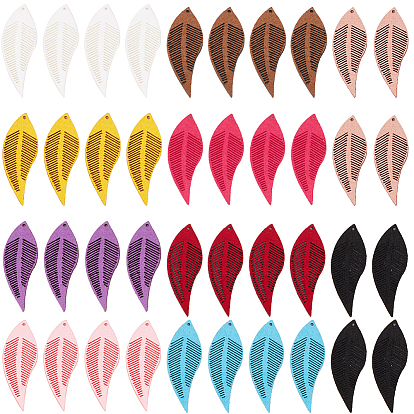 Faux Suede Big Pendant Decorations, Leaf