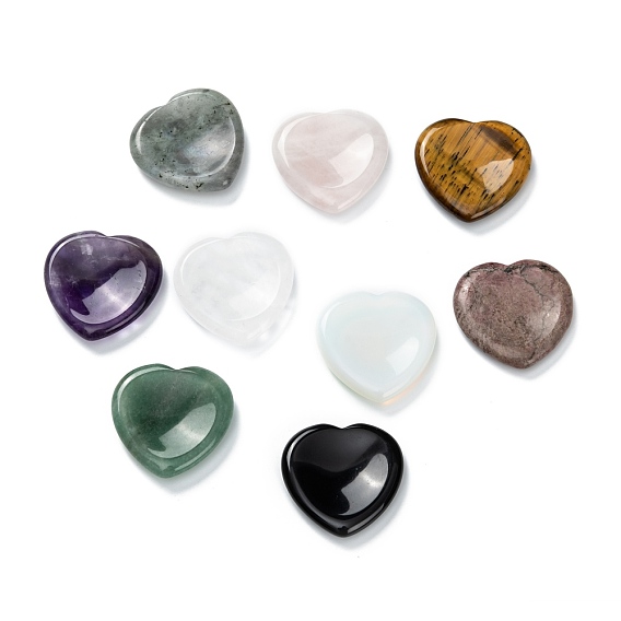 Mixed Gemstone Massage, Heart, for Face to Lift, Decrease Puffiness and Tighten
