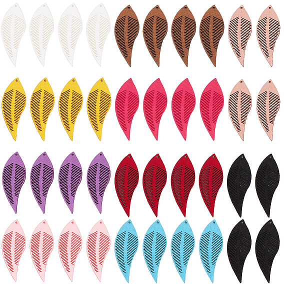 Faux Suede Big Pendant Decorations, Leaf