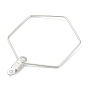 316 Stainless Steel Earring Findings, Hexagon