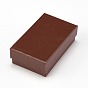 Cardboard Jewelry Pendant/Earring Boxes, 2 Slots, with Black Sponge, for Jewelry Gift Packaging