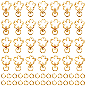 50 сумки с поворотными застежками из сплава, застежки-защелки для шнурков с открытыми кольцами для прыжков