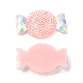 Opaque Resin Cabochons, AB Color Plated, Candy
