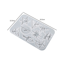 DIY Food Grade Silicone Pendant Molds, Resin Casting Molds, Clay Craft Mold Tools, Rectangle