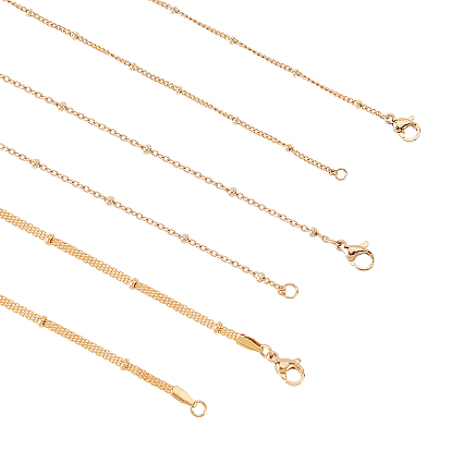 304 Stainless Steel Chain Necklaces, with Lobster Claw Clasps