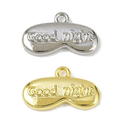 Латунные подвески, без кадмия, без никеля и без свинца, ослепляющий с надписью спокойной ночи форма брелоки