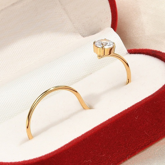 S-образная форма 304 двойные манжетные кольца из нержавеющей стали с кубическим цирконием для унисекс