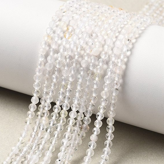 Природных кристаллов кварца бисер нитей, горного хрусталя, граненые, круглые