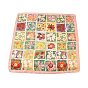 Polyester Artistic Floral Square Silk Scarf Luxury Hair Bandana
