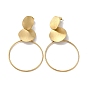 304 aretes colgantes de anillo de acero inoxidable para mujer