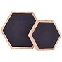 Wood Jewelry Displays, with Faux Suede, Hexagon