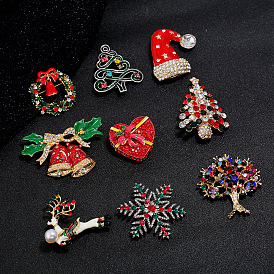 Halloween snowman Christmas drip oil corsage rhinestone brooch costume accessories brooch