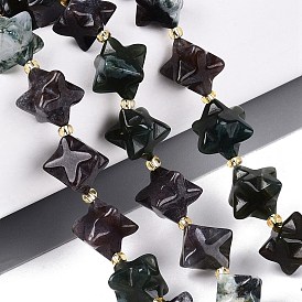 Природного индийского агата бисер нитей, звезда, с бисером