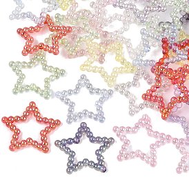 Прозрачные акриловые бусины, звезда, с покрытием AB цвета