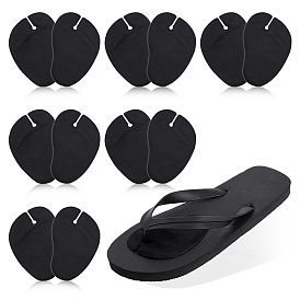 6 Комплект из двух накладок из искусственной кожи для передней части шлепанцев, нескользящие подушечки для передней части стопы